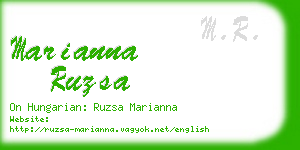 marianna ruzsa business card